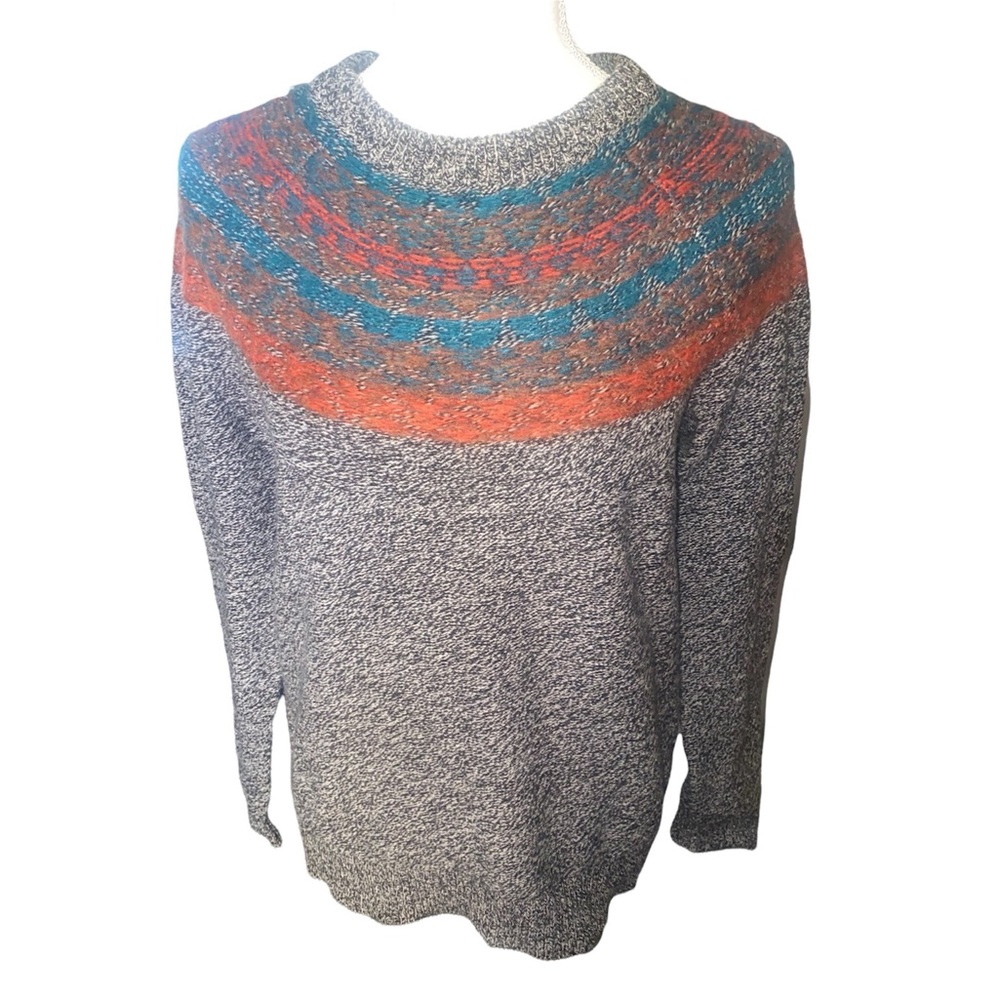 Wallace|Madewell Wool Mohair Alpaca Grey Pullover Sweater |Wallace Knit Sweater